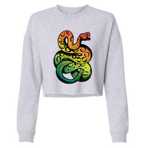 Rainbow Rattlesnake Cropped Pullover Crew