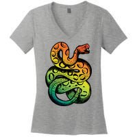 Rainbow Rattlesnake Women's V-Neck T-Shirt