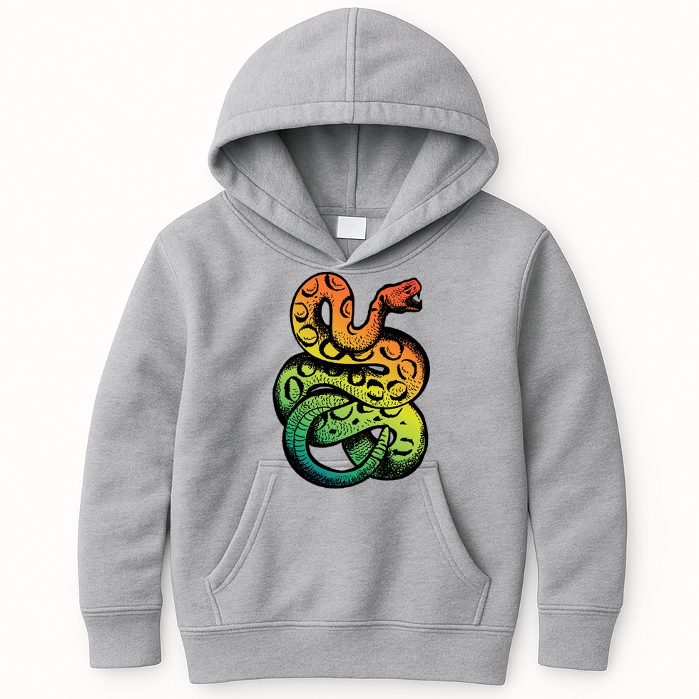 Rainbow Rattlesnake Kids Hoodie