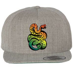 Rainbow Rattlesnake Wool Snapback Cap