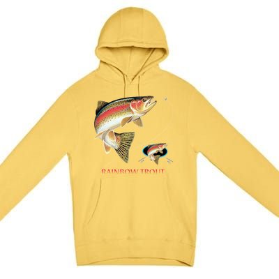 Rainbow Trout Fish Premium Pullover Hoodie