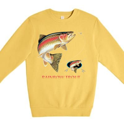 Rainbow Trout Fish Premium Crewneck Sweatshirt