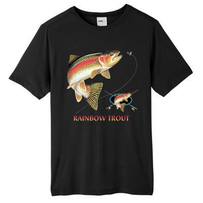 Rainbow Trout Fish Tall Fusion ChromaSoft Performance T-Shirt