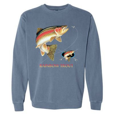 Rainbow Trout Fish Garment-Dyed Sweatshirt