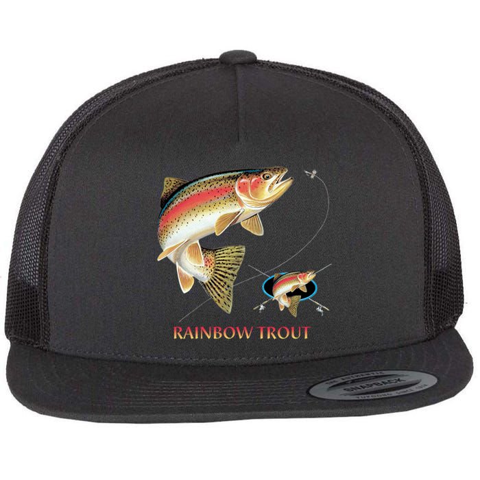 Rainbow Trout Fish Flat Bill Trucker Hat