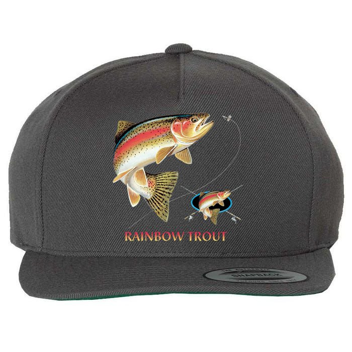 Rainbow Trout Fish Wool Snapback Cap