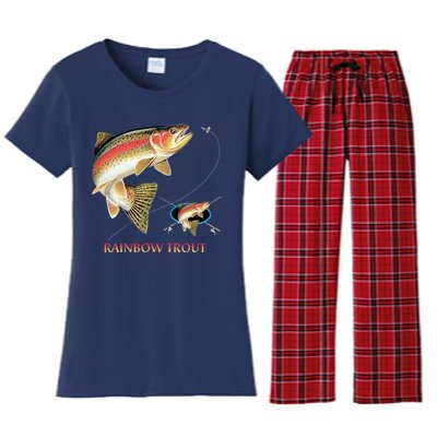 Rainbow Trout Fish Women's Flannel Pajama Set