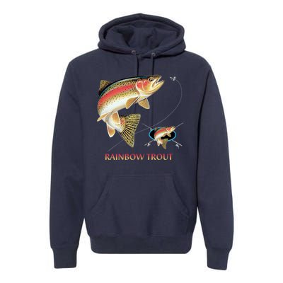 Rainbow Trout Fish Premium Hoodie