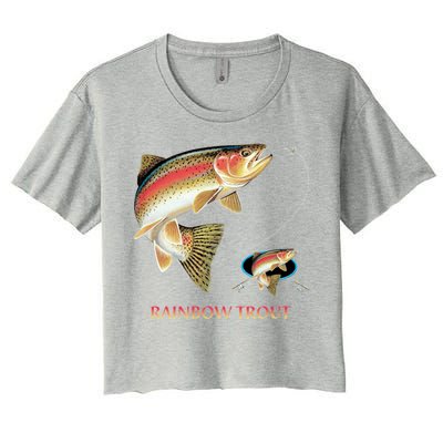 Rainbow Trout Fish Women's Crop Top Tee