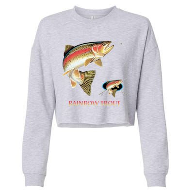 Rainbow Trout Fish Cropped Pullover Crew