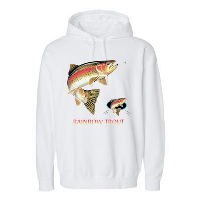 Rainbow Trout Fish Garment-Dyed Fleece Hoodie