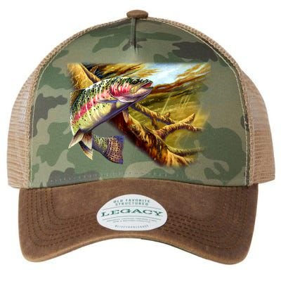 Rainbow Trout Fishing Legacy Tie Dye Trucker Hat