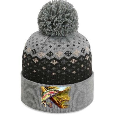 Rainbow Trout Fishing The Baniff Cuffed Pom Beanie