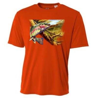 Rainbow Trout Fishing Cooling Performance Crew T-Shirt