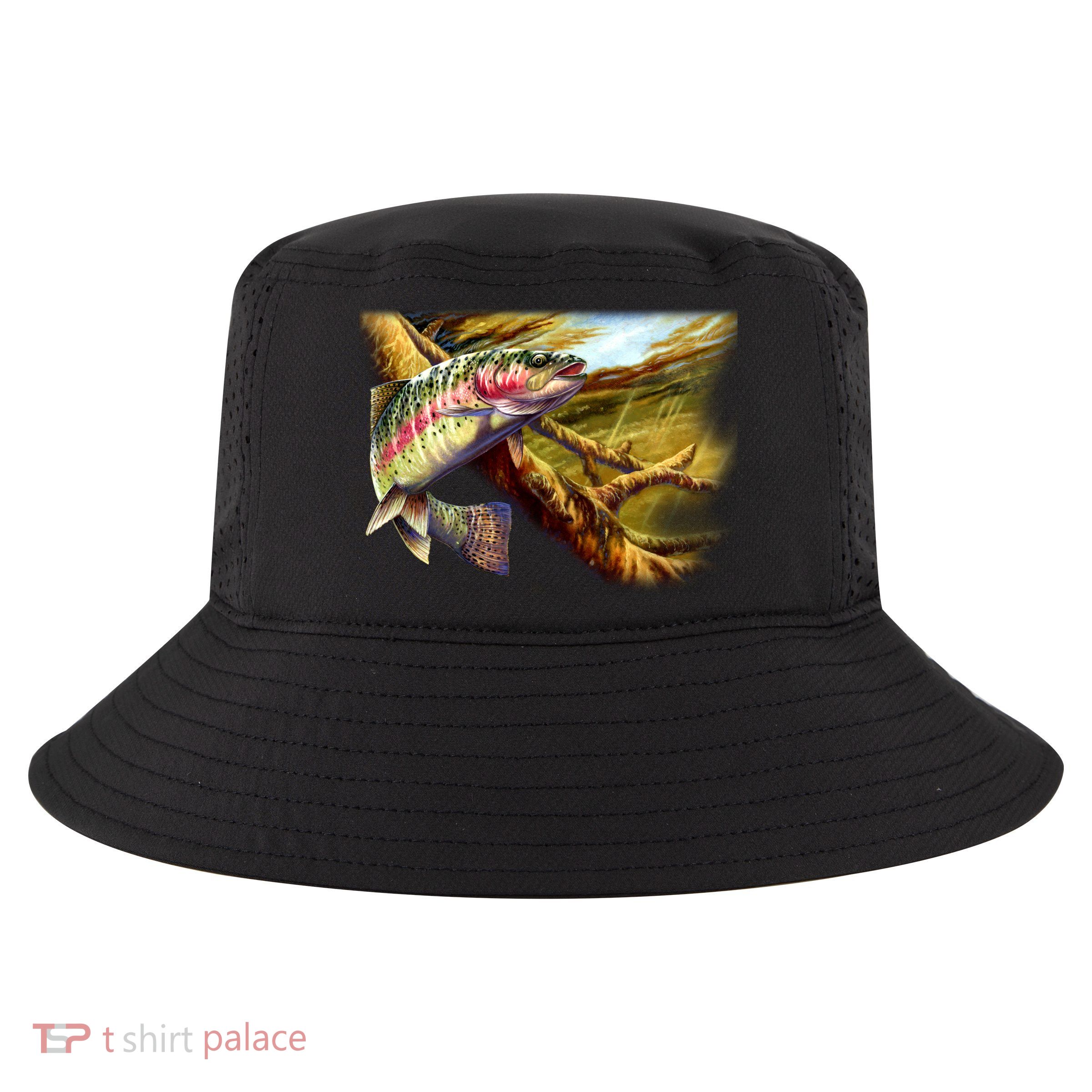 Rainbow Trout Fishing Cool Comfort Performance Bucket Hat