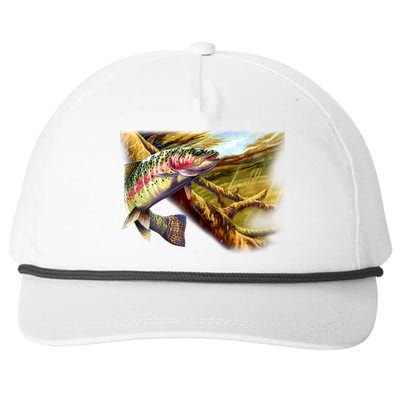 Rainbow Trout Fishing Snapback Five-Panel Rope Hat