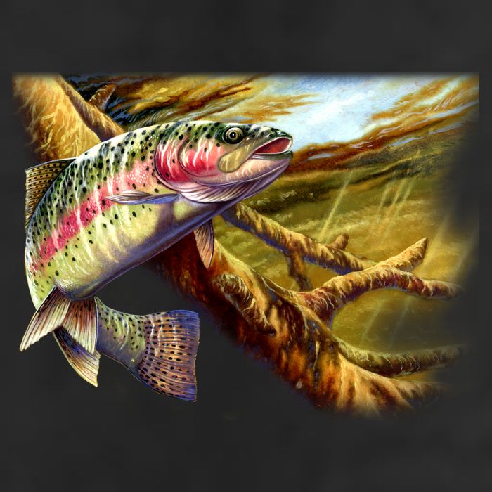 Rainbow Trout Fishing Adult Drive Performance Visor
