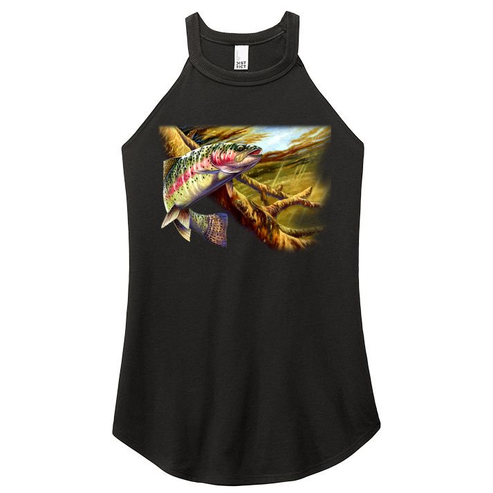 Rainbow Trout Fishing Women's Perfect Tri Rocker Tank