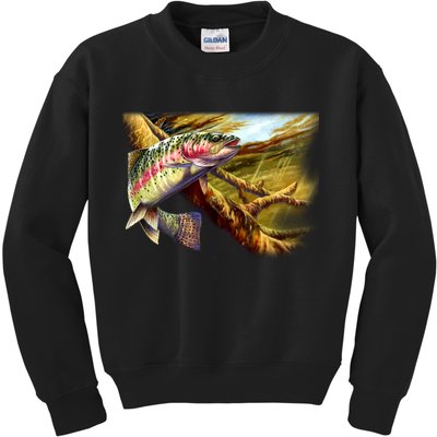 Rainbow Trout Fishing Kids Sweatshirt