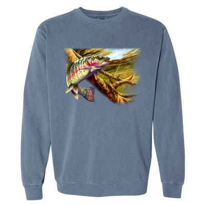 Rainbow Trout Fishing Garment-Dyed Sweatshirt