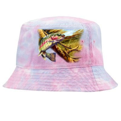 Rainbow Trout Fishing Tie-Dyed Bucket Hat