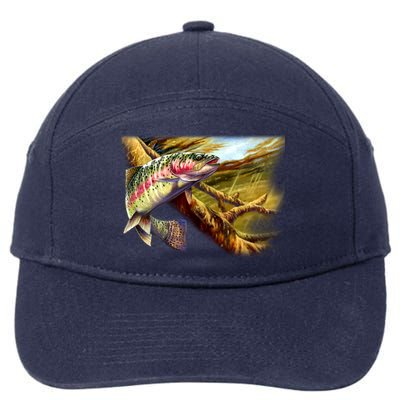 Rainbow Trout Fishing 7-Panel Snapback Hat