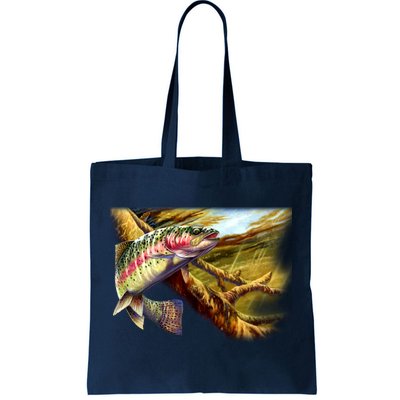 Rainbow Trout Fishing Tote Bag