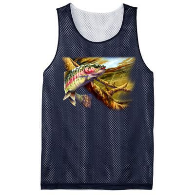 Rainbow Trout Fishing Mesh Reversible Basketball Jersey Tank