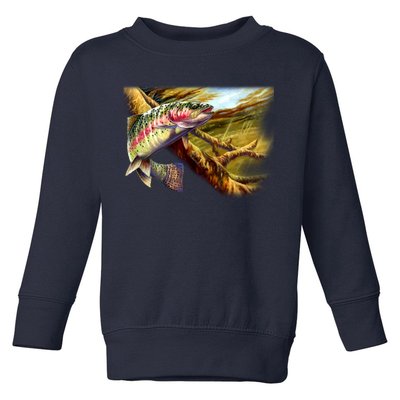 Rainbow Trout Fishing Toddler Sweatshirt