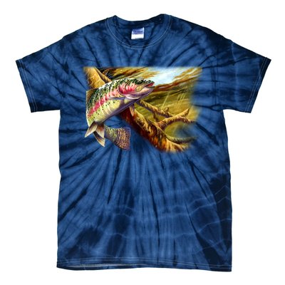 Rainbow Trout Fishing Tie-Dye T-Shirt