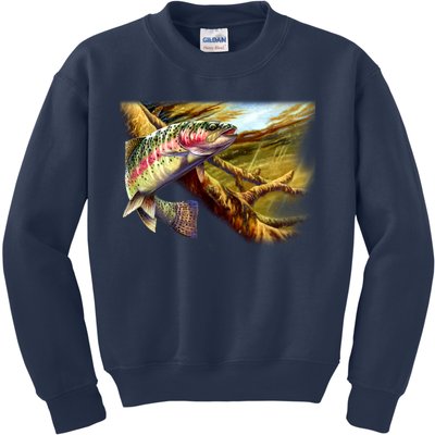 Rainbow Trout Fishing Kids Sweatshirt