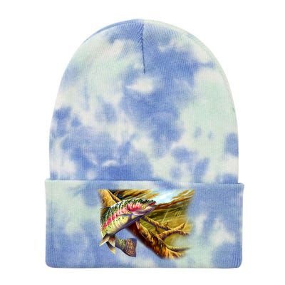 Rainbow Trout Fishing Tie Dye 12in Knit Beanie