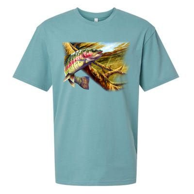 Rainbow Trout Fishing Sueded Cloud Jersey T-Shirt