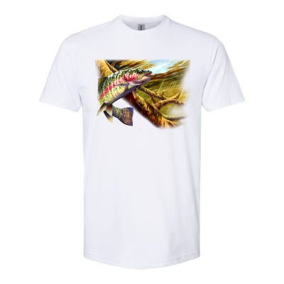 Rainbow Trout Fishing Softstyle CVC T-Shirt