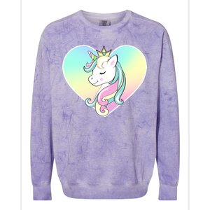 Rainbow Unicorn Heart Colorblast Crewneck Sweatshirt