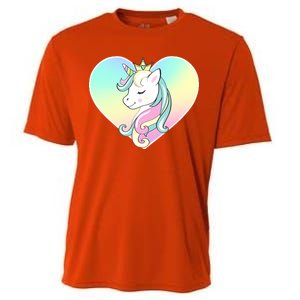 Rainbow Unicorn Heart Cooling Performance Crew T-Shirt