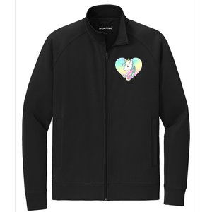 Rainbow Unicorn Heart Stretch Full-Zip Cadet Jacket