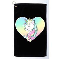 Rainbow Unicorn Heart Golf Towel