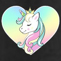 Rainbow Unicorn Heart Golf Towel
