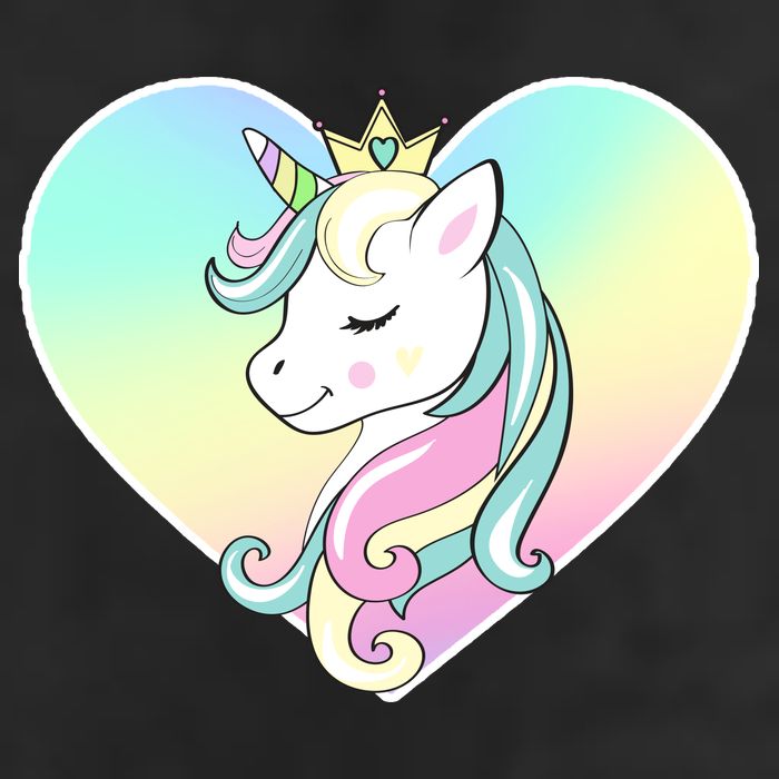 Rainbow Unicorn Heart Golf Towel