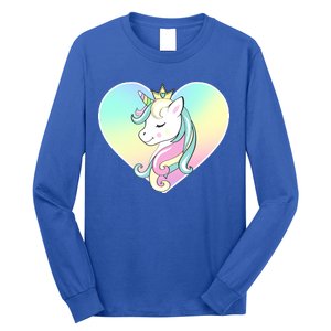 Rainbow Unicorn Heart Long Sleeve Shirt