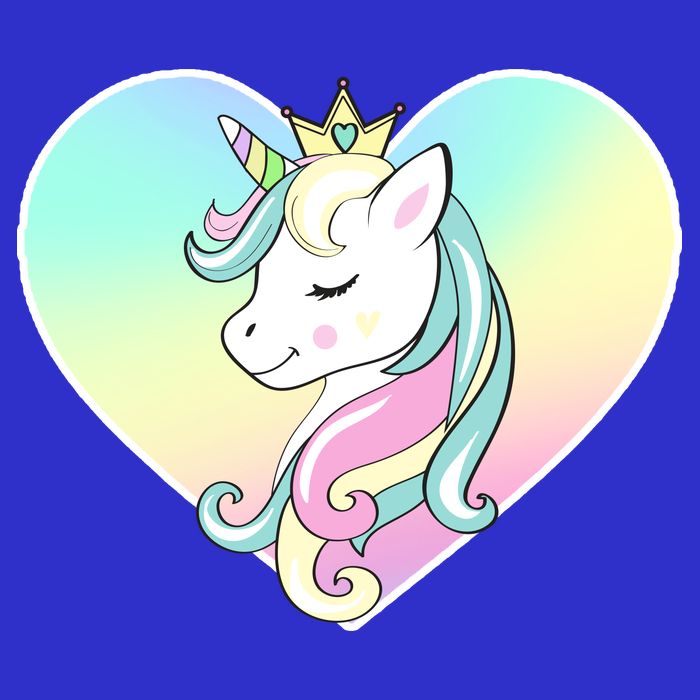 Rainbow Unicorn Heart Long Sleeve Shirt