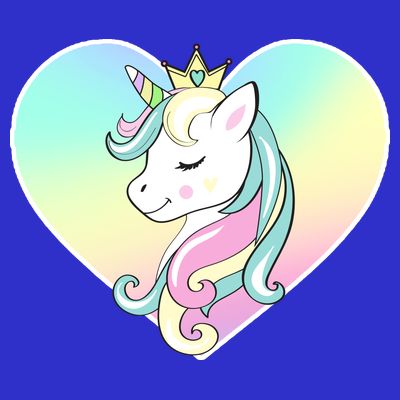 Rainbow Unicorn Heart T-Shirt