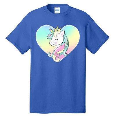 Rainbow Unicorn Heart Tall T-Shirt