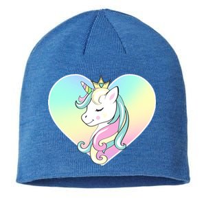 Rainbow Unicorn Heart Sustainable Beanie