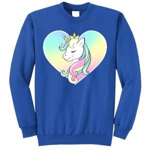 Rainbow Unicorn Heart Tall Sweatshirt