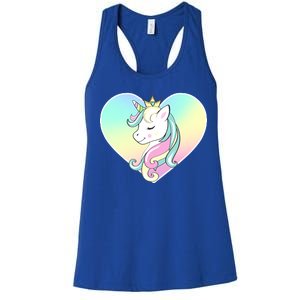 Rainbow Unicorn Heart Women's Racerback Tank