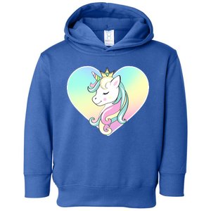 Rainbow Unicorn Heart Toddler Hoodie