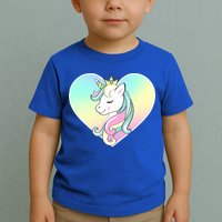 Rainbow Unicorn Heart Toddler T-Shirt