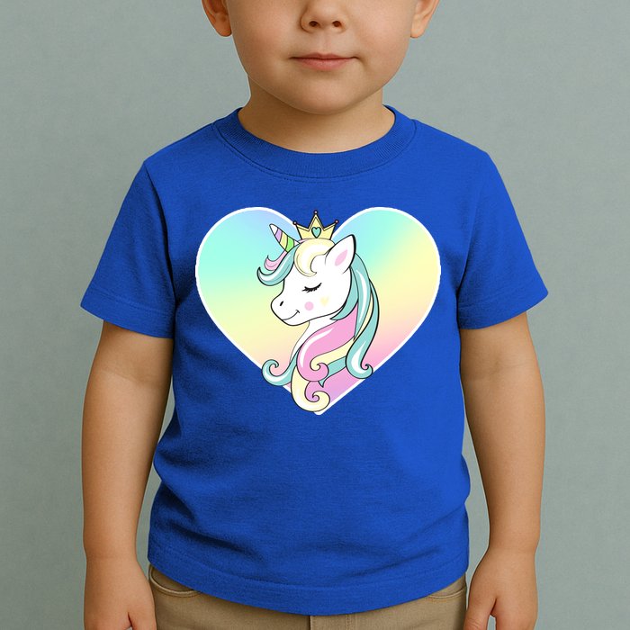 Rainbow Unicorn Heart Toddler T-Shirt